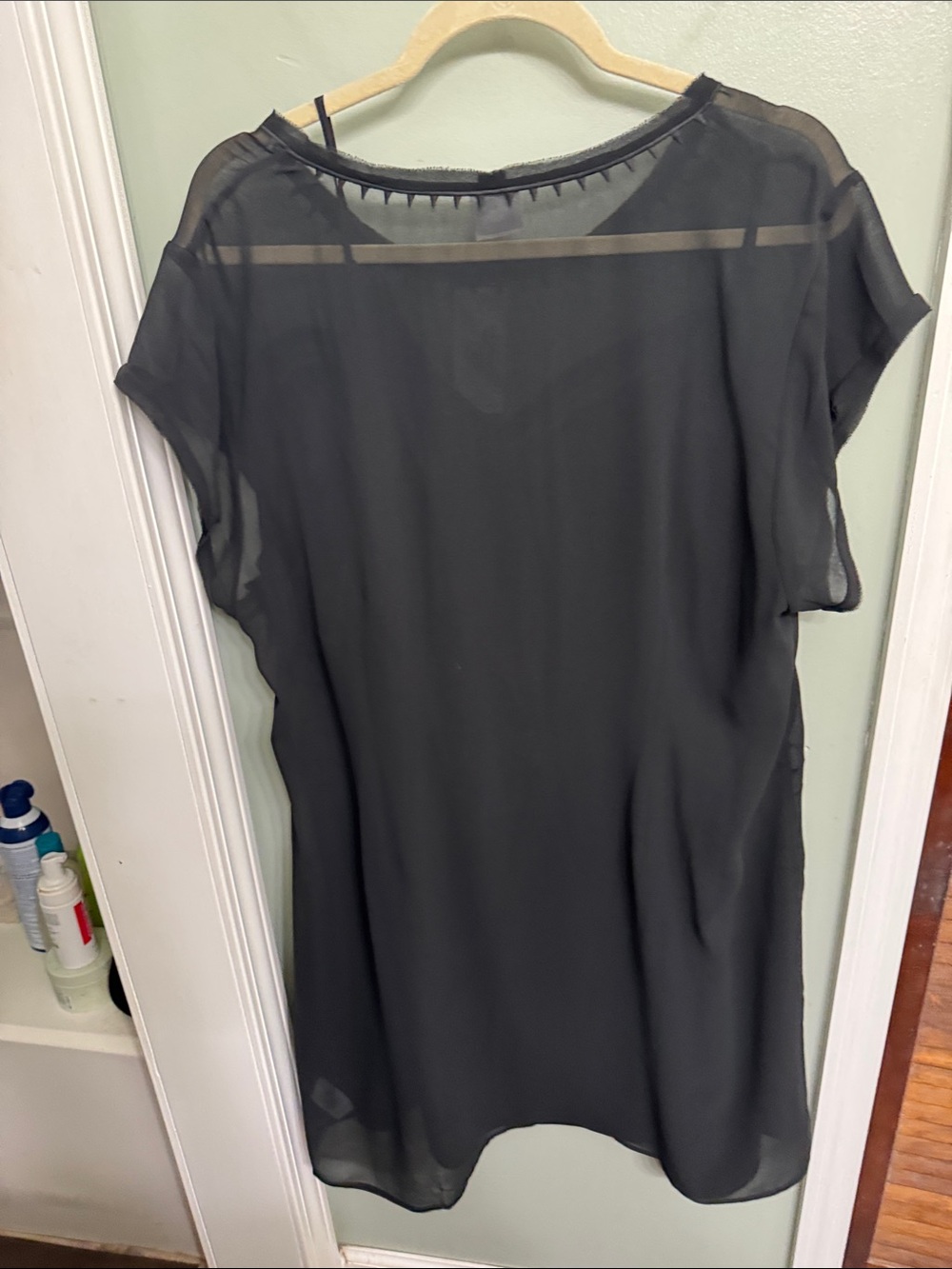 CAbi Dress Up Dress -BlackSheer-Overlay Mini Dress - Picture 3 of 3